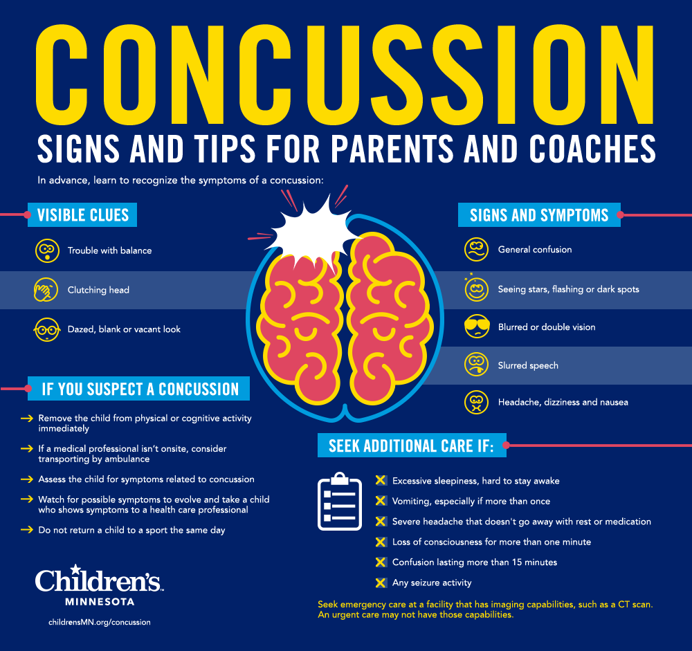 concussion tips coaches parents